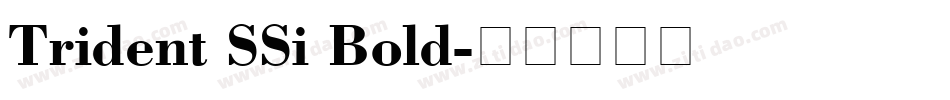 Trident SSi Bold字体转换